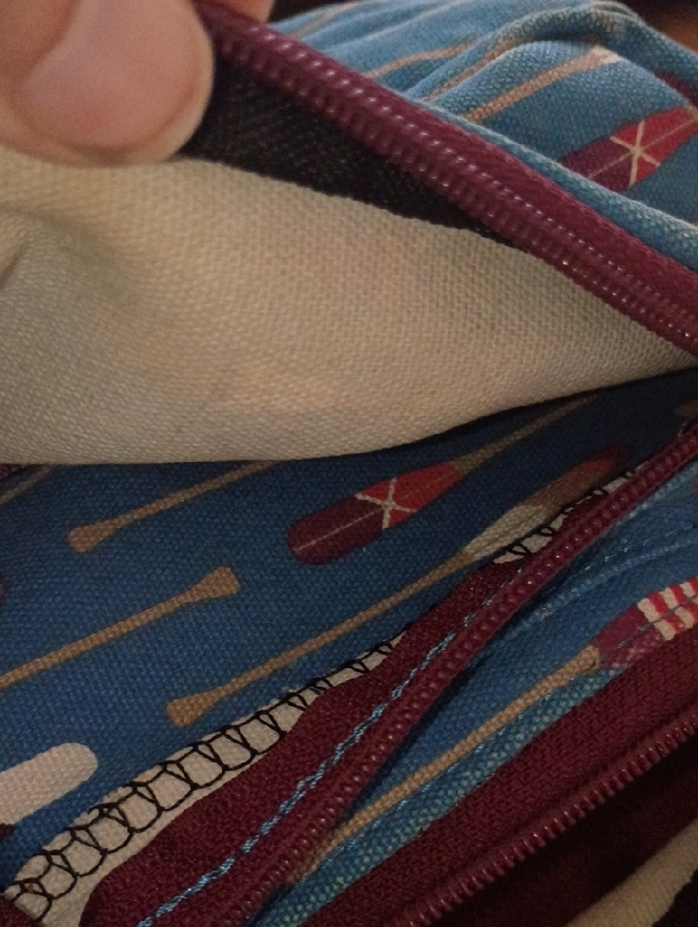 Kavu Teal Sling Bag with Red Dot Logo - Picture 5 of 16
